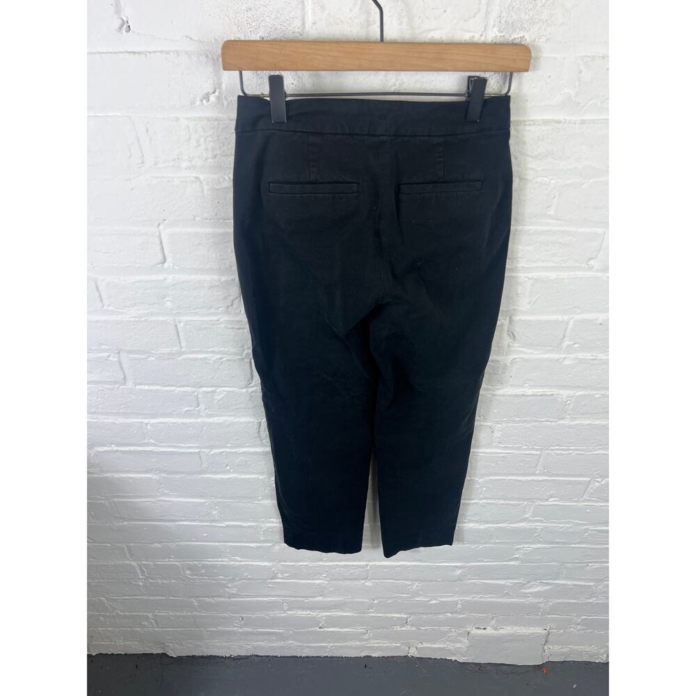J. Crew Women's Kate Straight-Leg Pant Bi-Stretch Cotton Black Size 00P - Picture 7 of 9